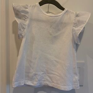 Jacadi White Flutter Sleeve Tee size 4A